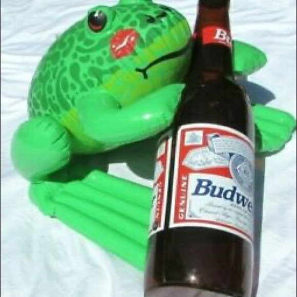 Vtg 90s Deadstock Bud Frog & Bud Bottle Promo infalable - Picture 4 of 5